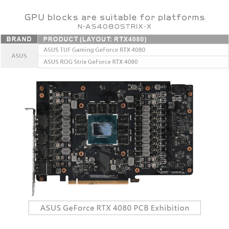 Bykski GPU Block Use for ASUS  - Rtx 4080 Water Cooling Block review and price